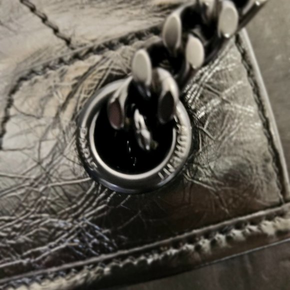 YSL Niki Large Crinkled Calf Shopper Tote Bag- Almost NEW w/ black on black HW - Picture 5 of 17